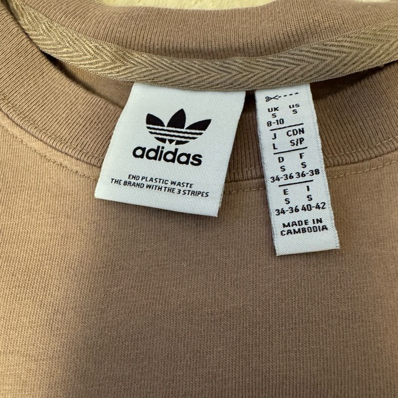 Adidas Originals Brown Tee with White Accents - Picture 9 of 10